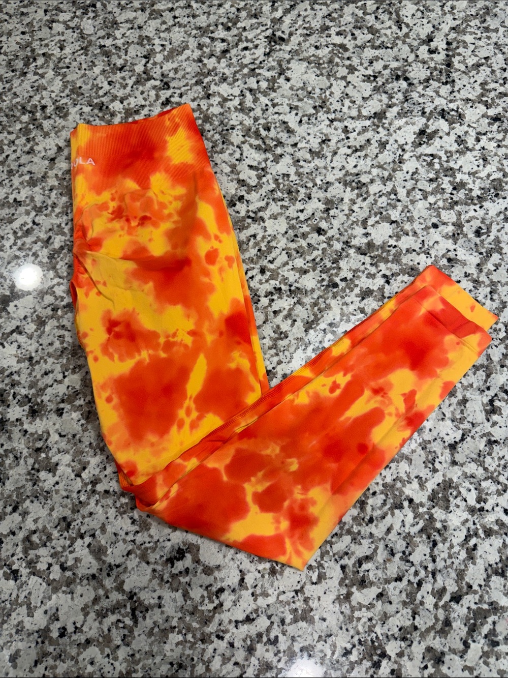 Aurola Tie-Dye Orange & Yellow Leggings
